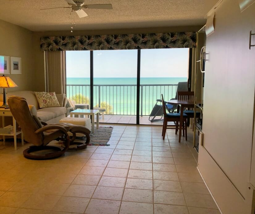 Here is the Murphy Bed folded up and the Beachfront View