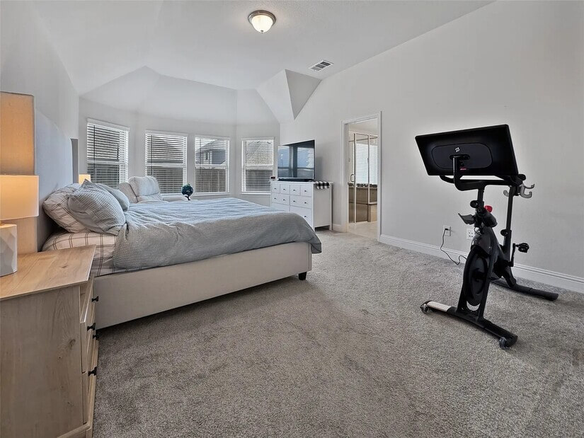 Master bedroom from room entryway