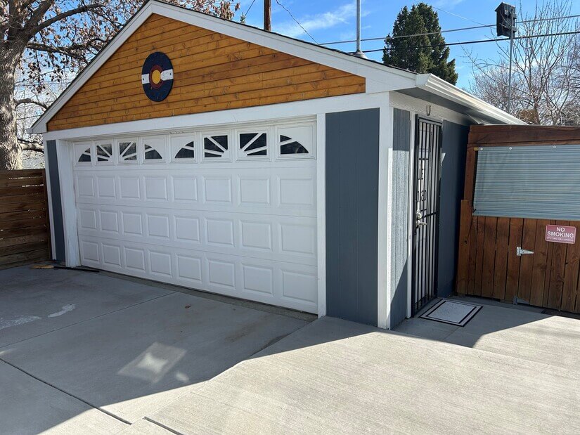 Two-car insulated garage w/ EV charger