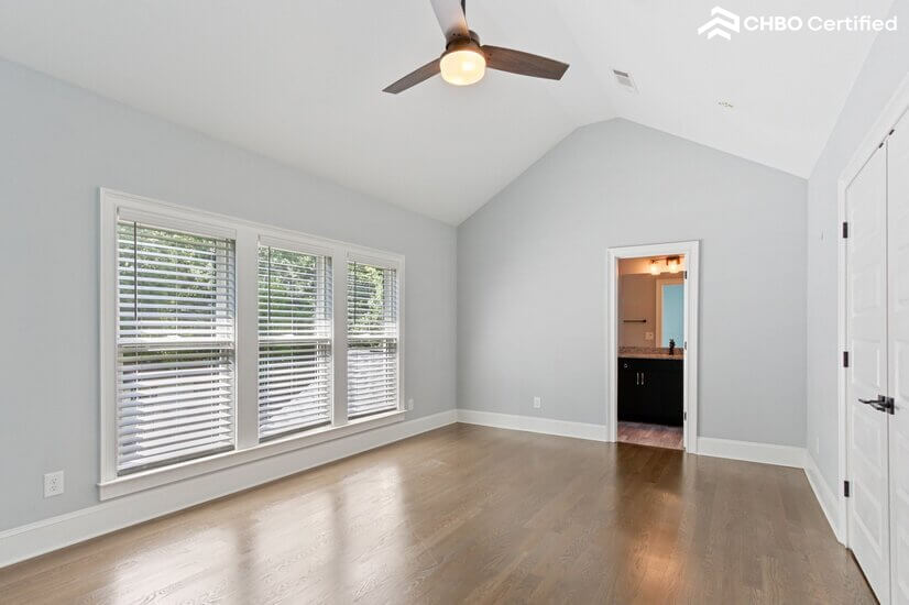 bedroom #2 with open windows