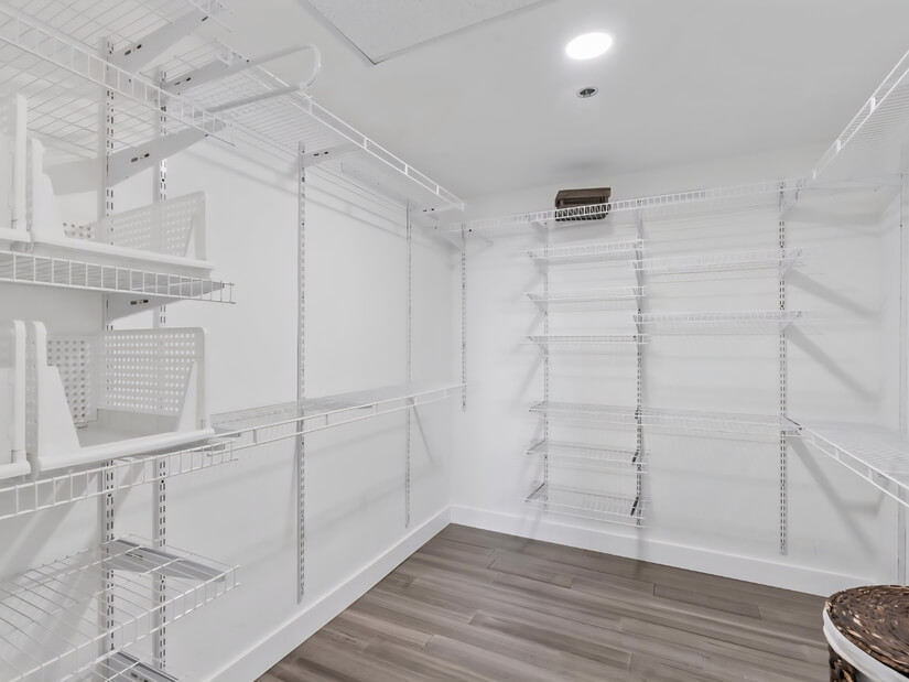 Large master walk in closet