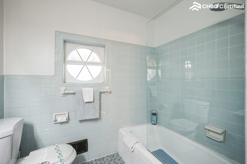 Hall bath vintage tile work