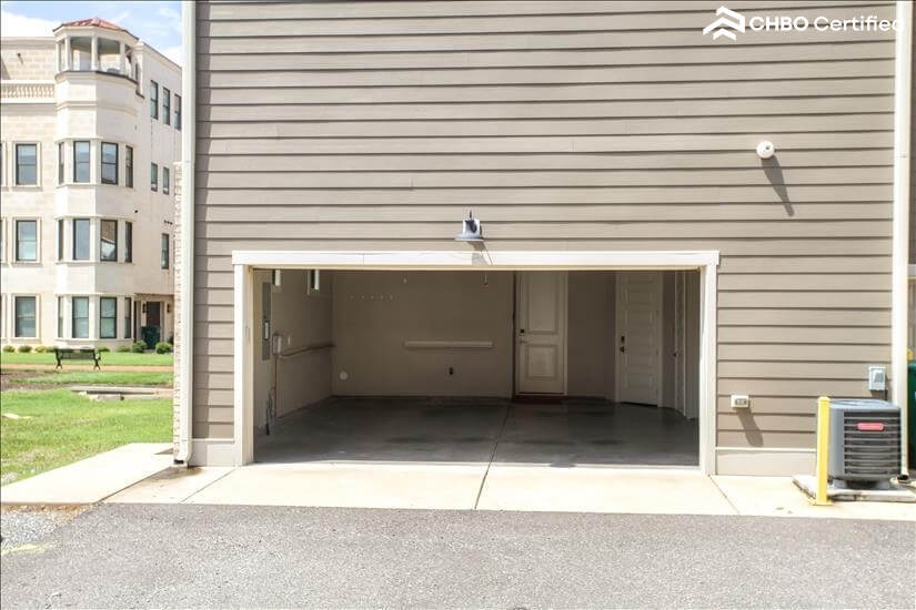 2 car garage with custom bike storage