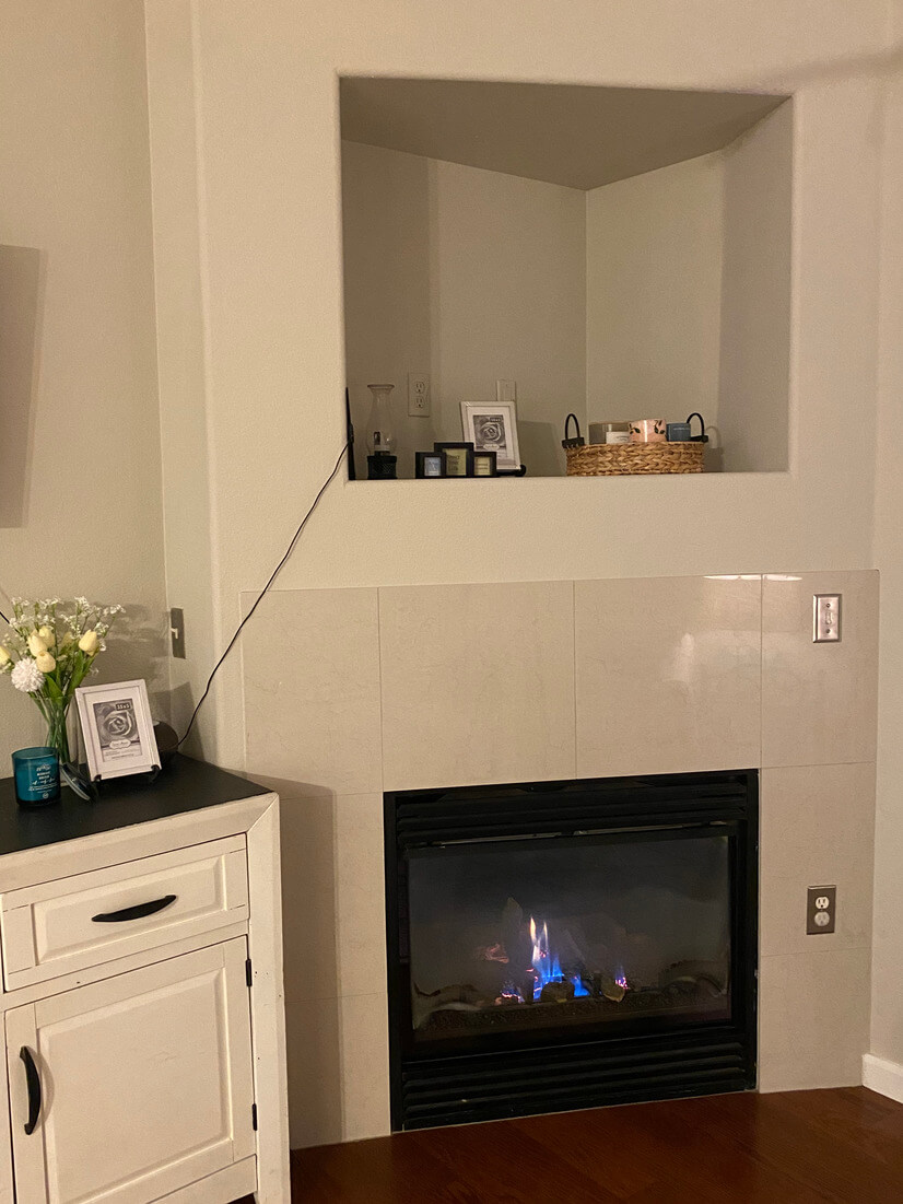 Fireplace for warm effect