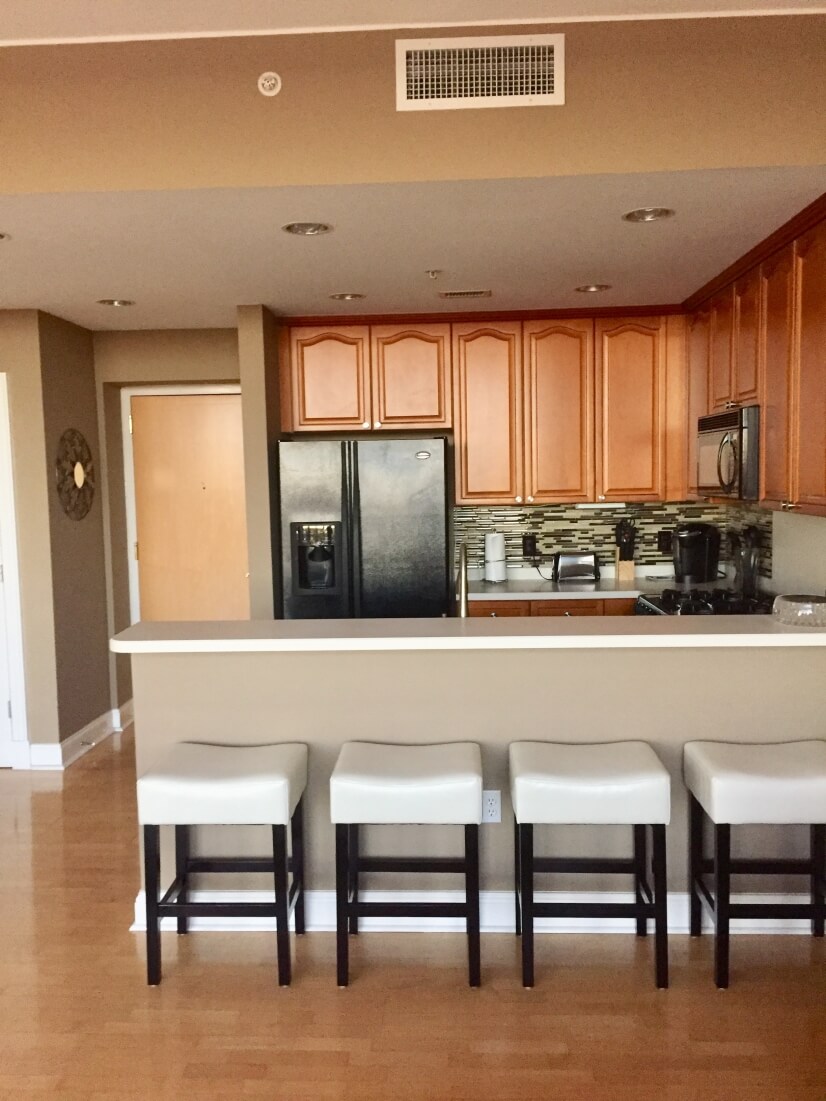 View of kitchen from the Living Room