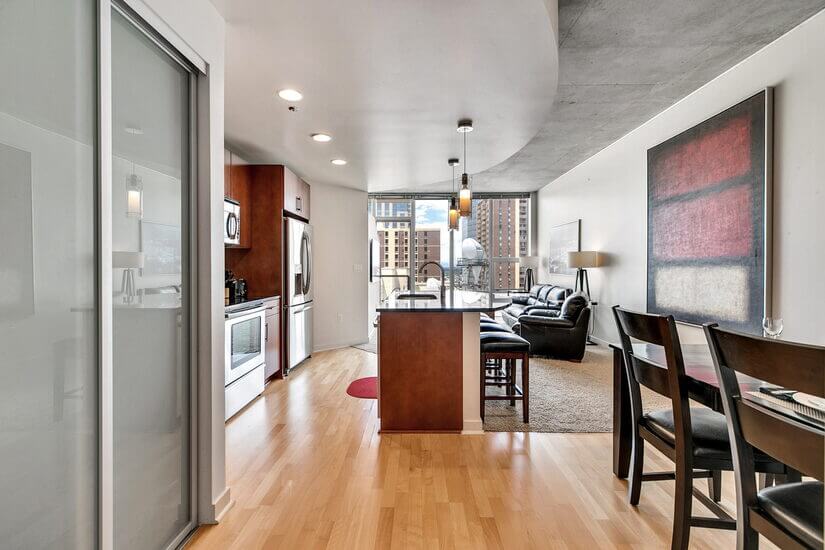 25th Floor Spire Condo Plus Den