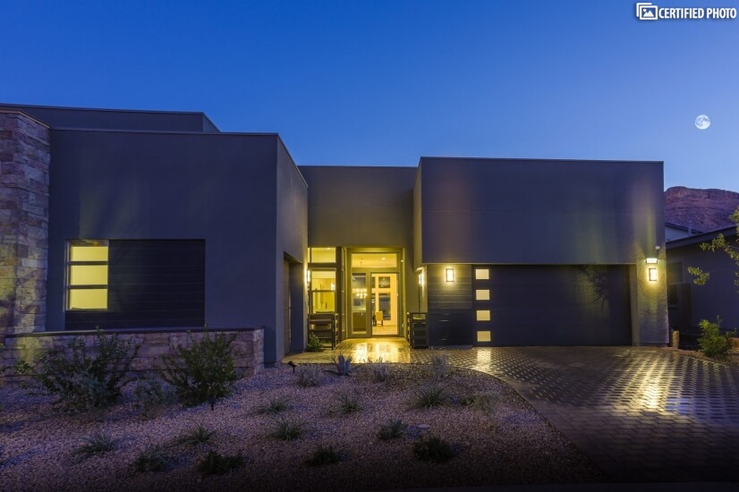 Unbelievable Night Curb appeal with moon view