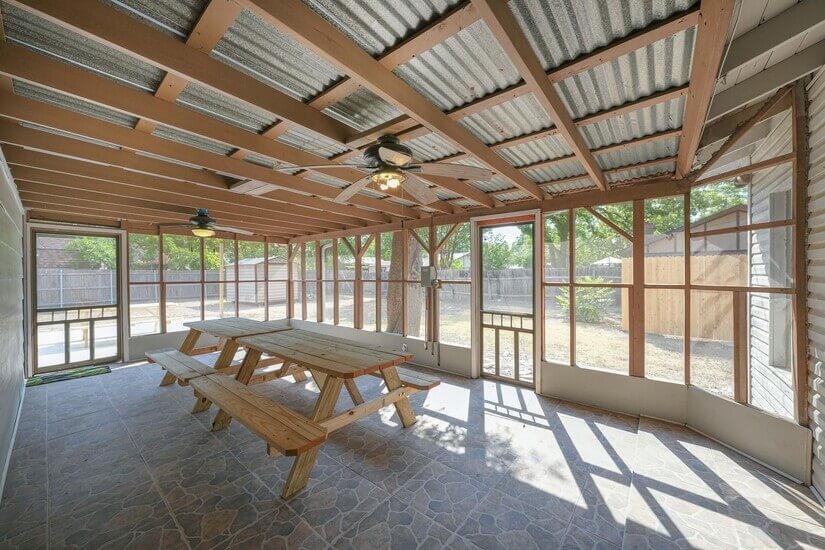 Screened patio perfect for family gathering