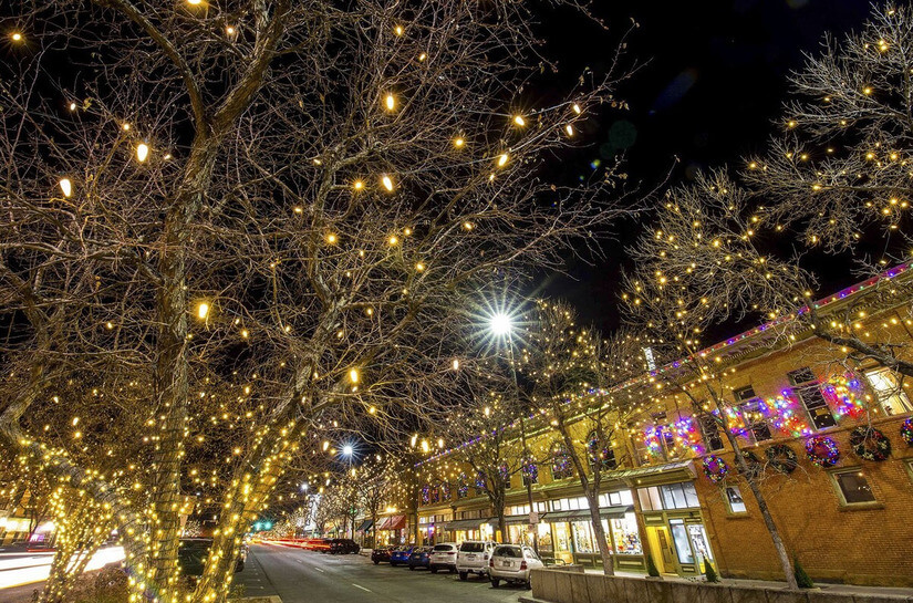 Holiday Lights in Old Town Fort Collins