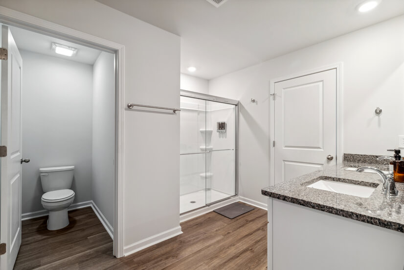 Attached master bathroom