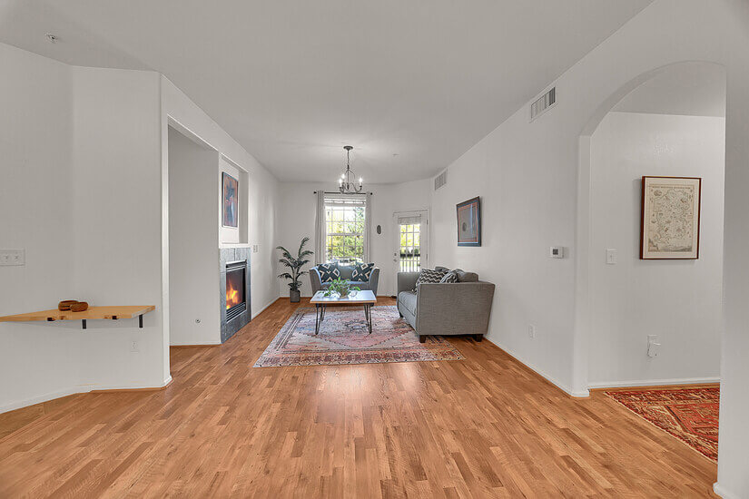 Lilving room view from kitchen