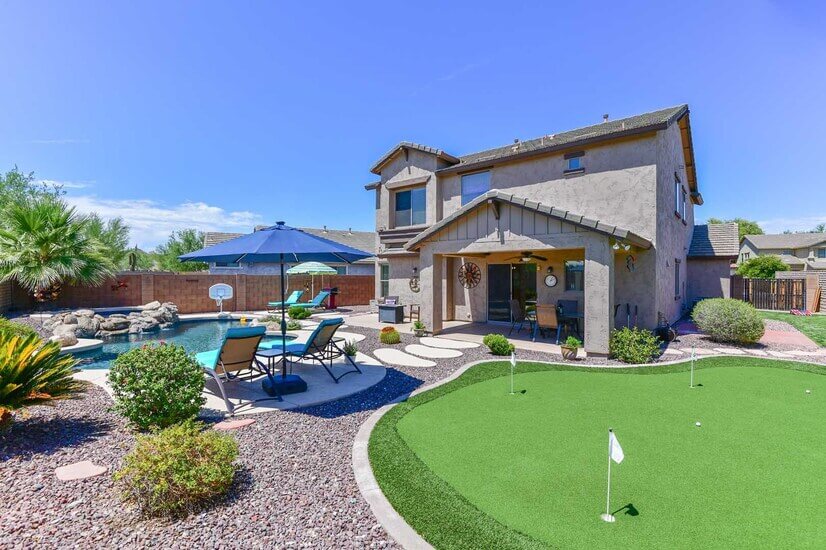 Backyard 4-hole putting green