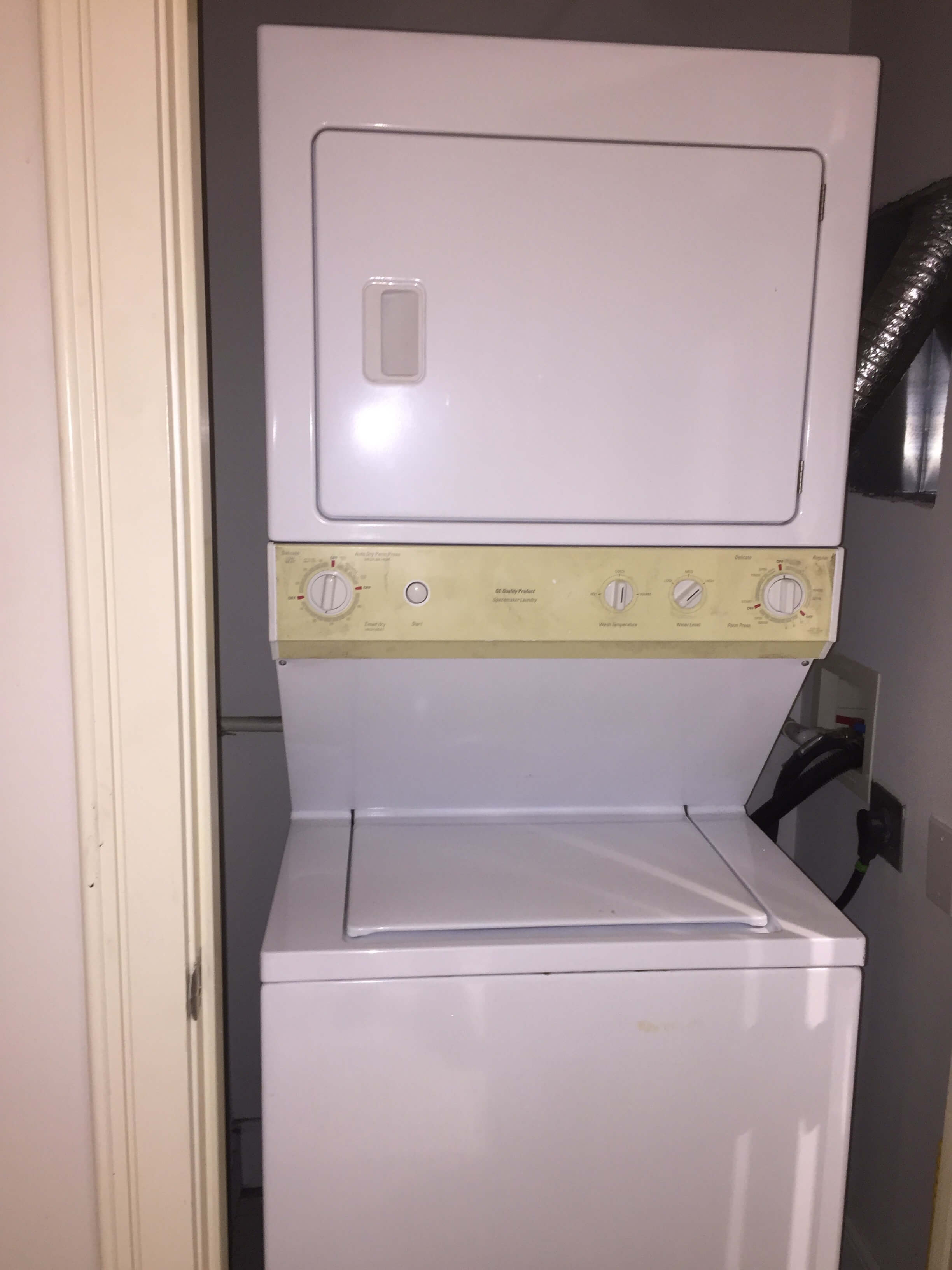 Washer and dryer on second floor