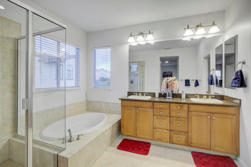 Master Bathroom with Tub and Shower