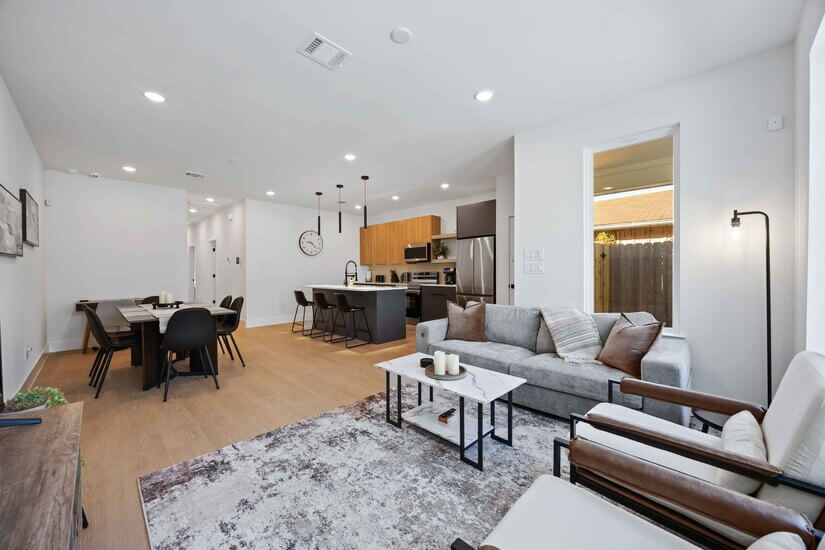 Living room and Kitchen
