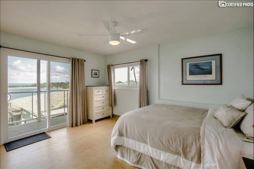 2nd bedroom with ocean views and balcony