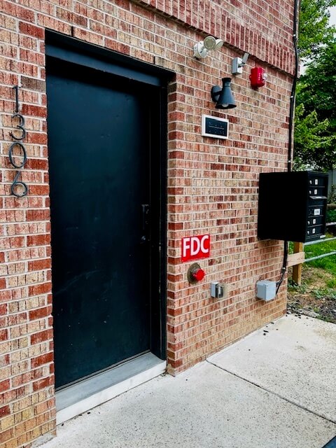 Secure (coded) front door to the property
