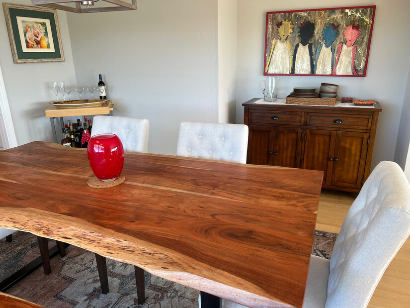 Dining table and credenza