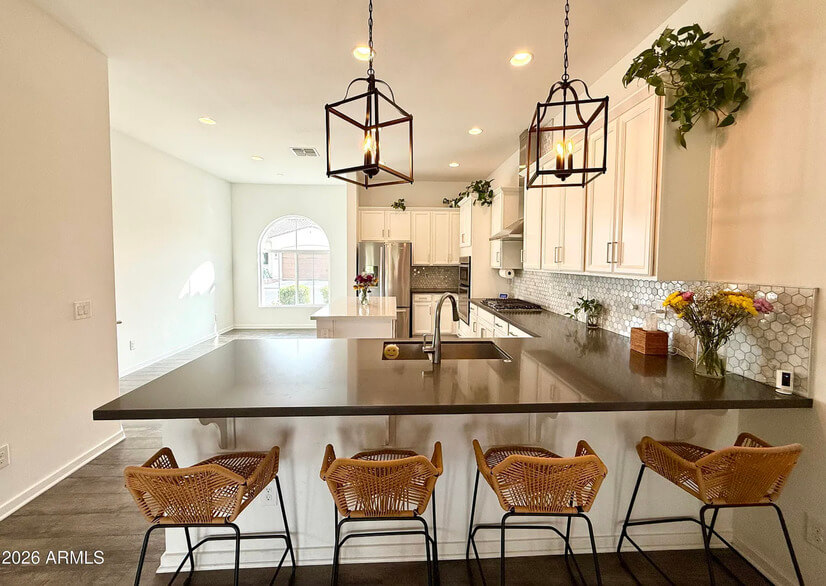 Dining room with natural light