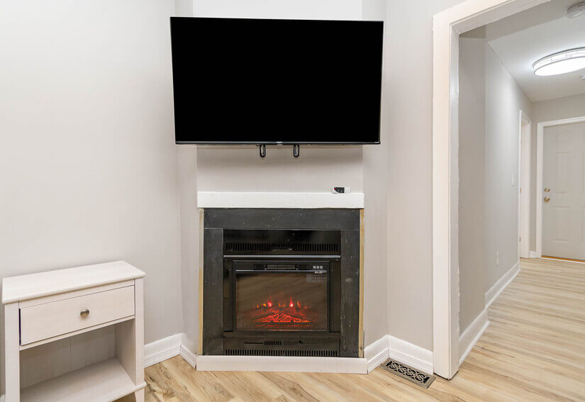 LED multicolor flame/heat electric fireplace!