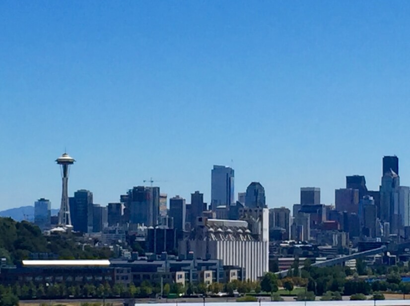 Seattle skyline from Magnolia bridge.