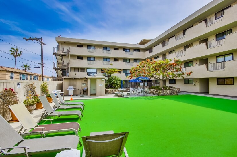 Sun deck with seating and BBQ