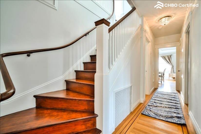 stair view leading to top level