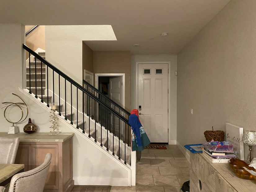 View facing the front door