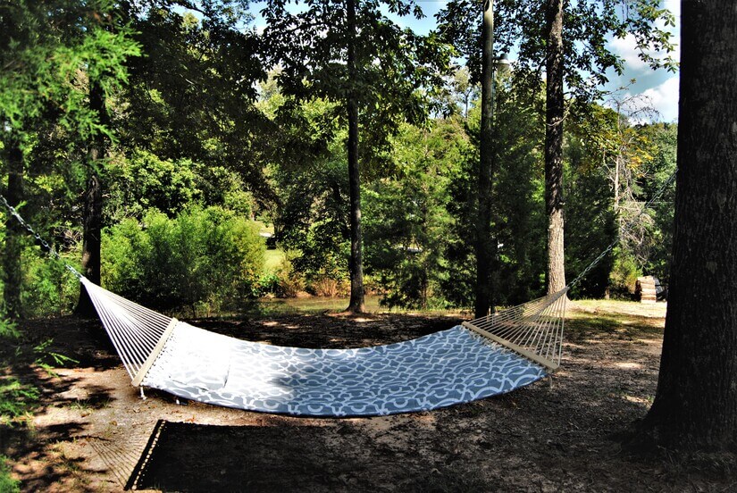 Why sleep inside? Relax in the hammock & nap peacefully.
