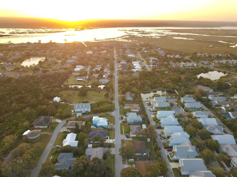 Aerial view of the intracoastal