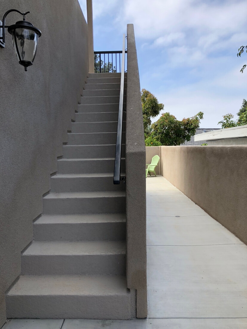 Private, exclusive stairway to unit/deck