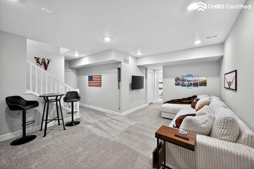 Basement furnishings for enjoying games