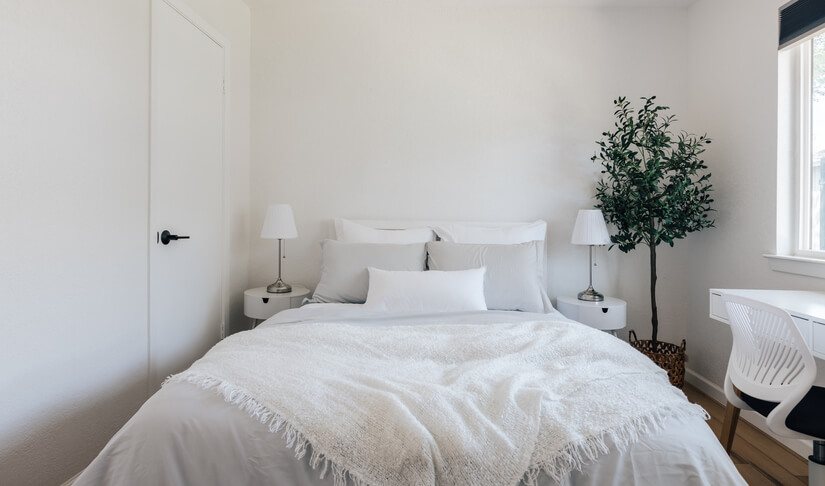 Bedroom 3 features a double bed, premium mattress and linens