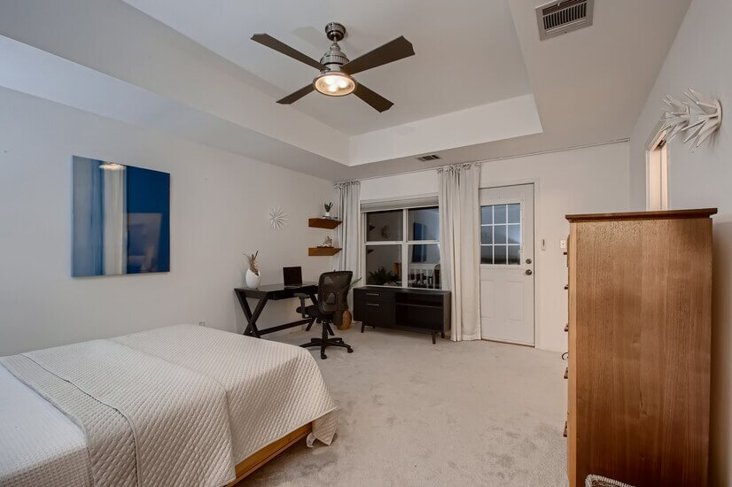 Master bedroom with office