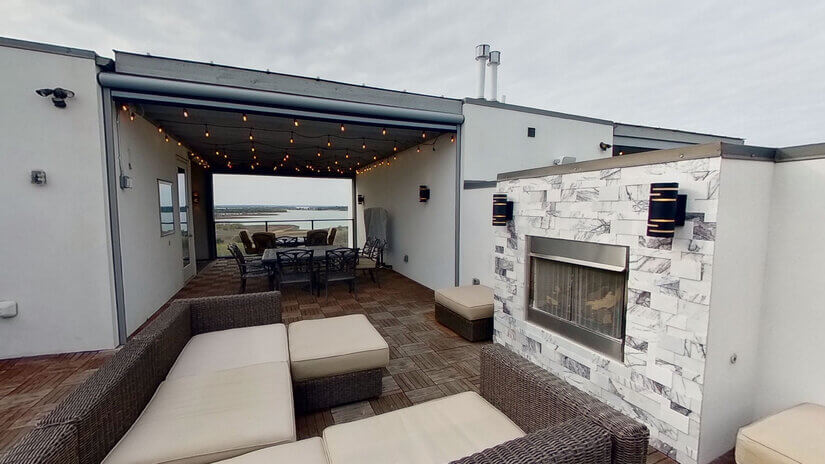 rooftop fireplace