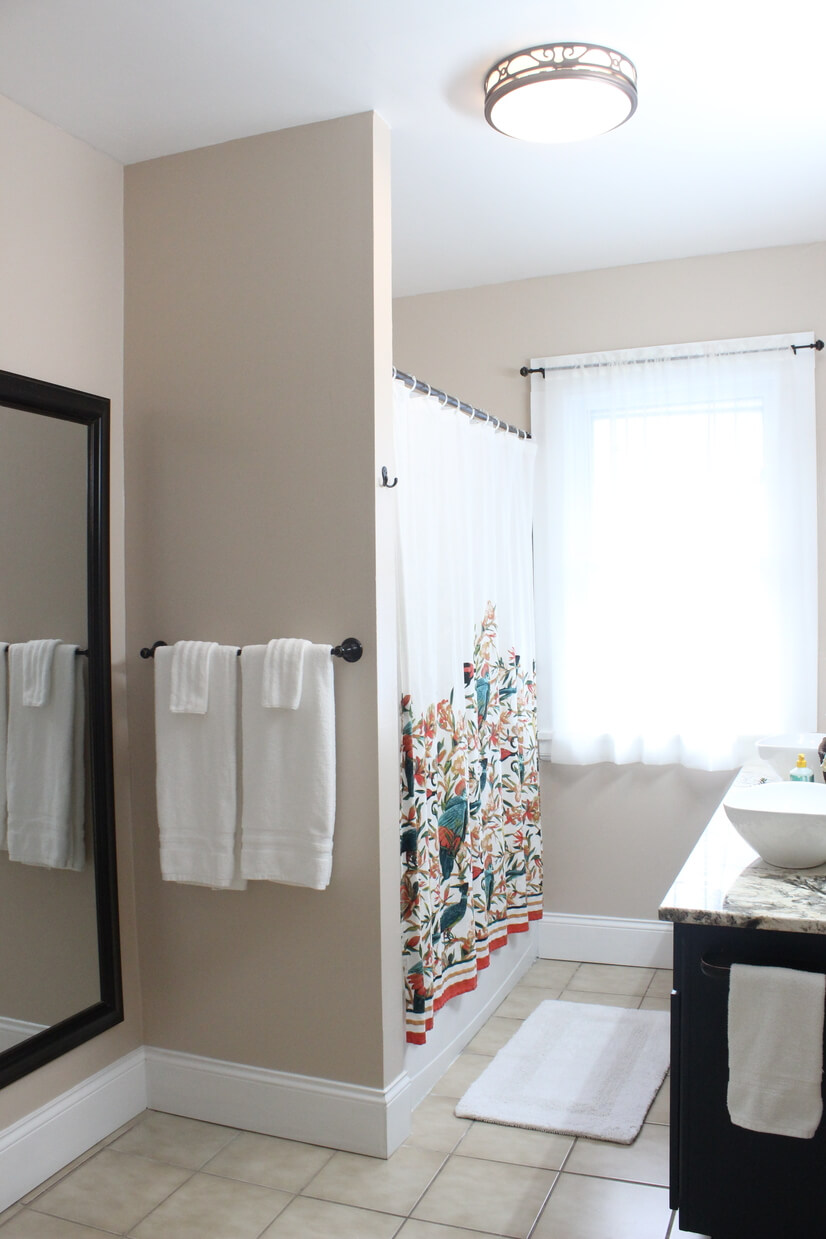Bathroom with double vanity