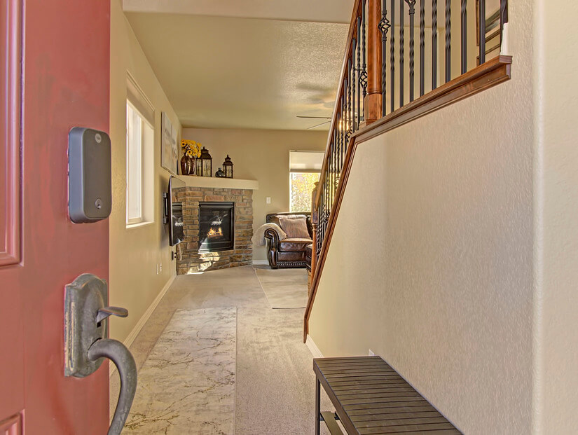 Entry w/ half bath to the right of entry