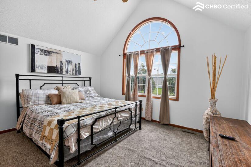 Main bedroom on 2nd floor king size bed