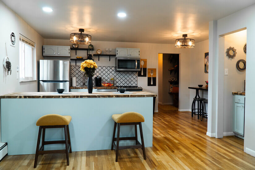 Open Concept Living Kitchen Area