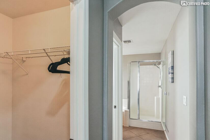 A private hallway leads to the Master Bedroom Walk In Closet