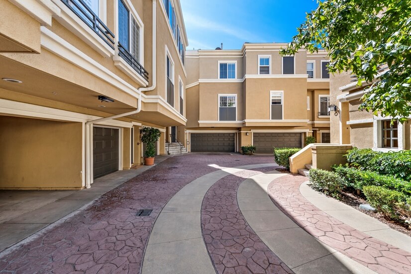 Carport next to townhome