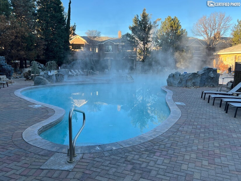year round heated pool