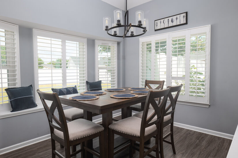 dining area also includes window seating