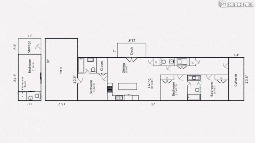 Floor plan of house.  No access to apartment
