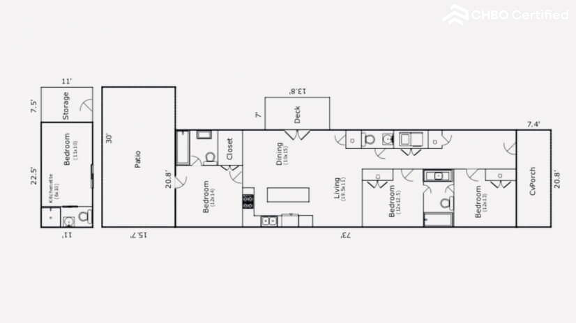 Floor plan of house.  No access to apartment