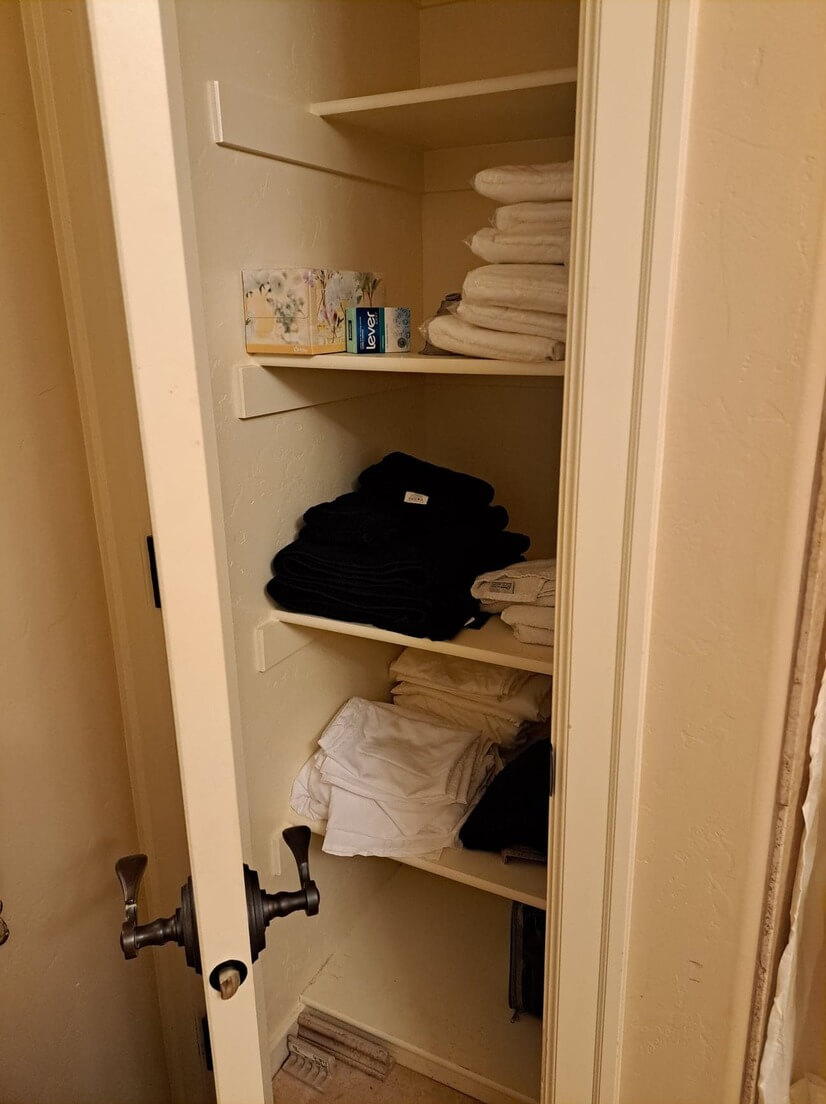 Master shelved closet