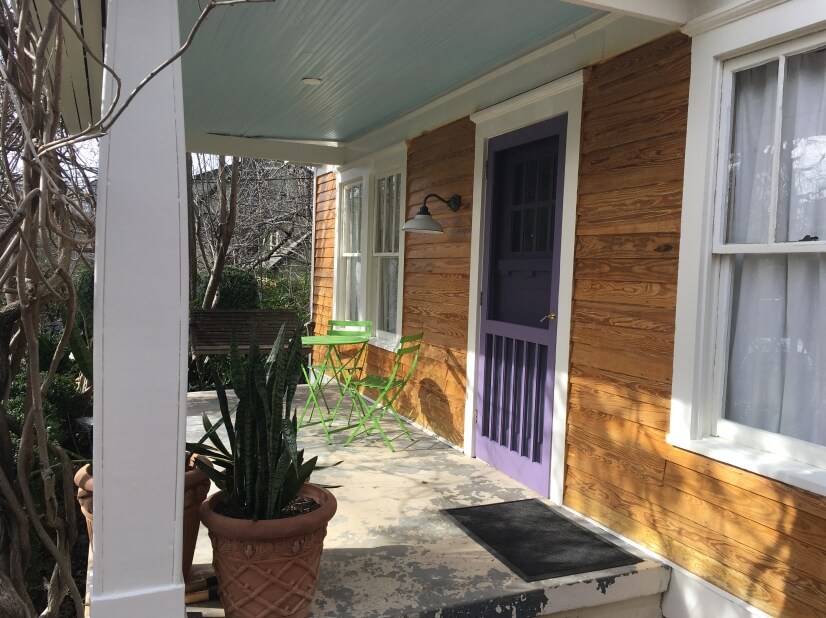 Wisteria Cottage front porch welcomes you