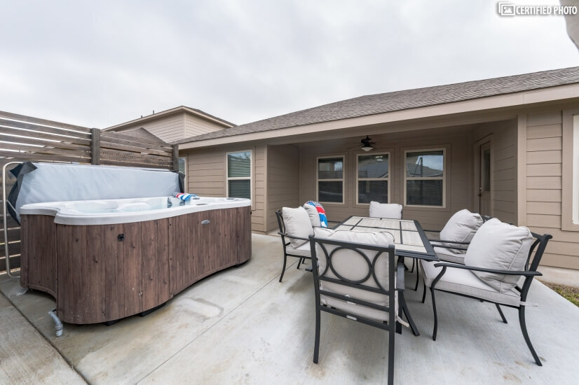 Enjoy the hot tub in your Georgetown Furnished House