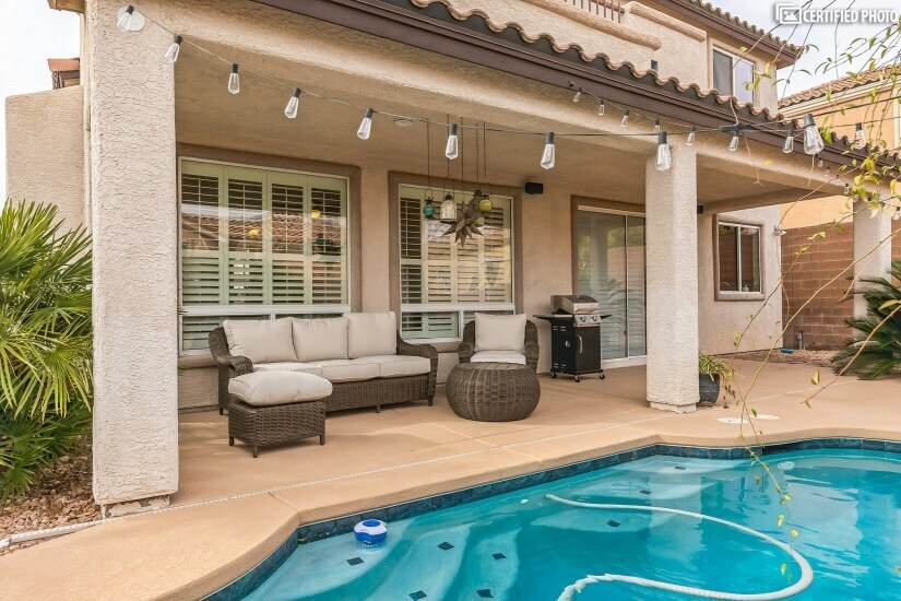 Private Furnished Patio w/ SPA Pool, BBQ Gas Grill