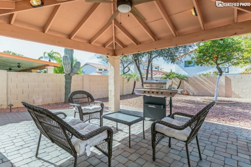 patio sitting and grill area